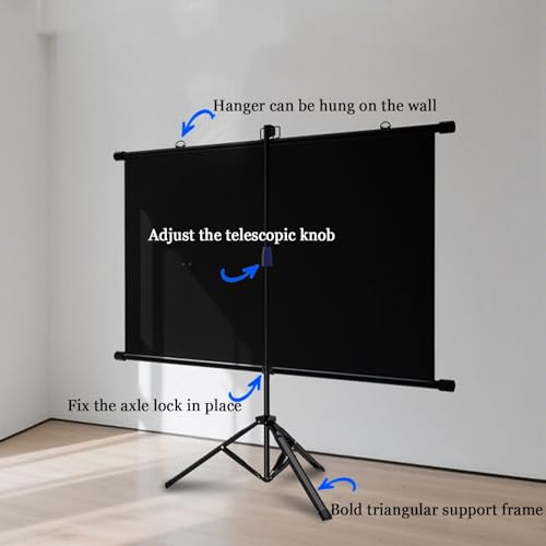 Pantalla Retráctil Proyector HD 60in 16:9 con Soporte miniatura 4