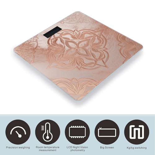 Báscula Digital Rose Gold para Baño con Vidrio Templado miniatura 3