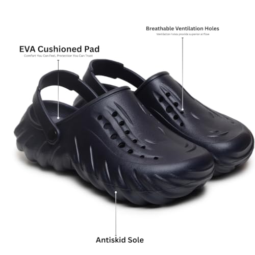 Image of JUSAN Men's Lightweight Comfort Clogs | Soft Cushion Slip-On Garden & Beach Clogs for Men | Breathable Waterproof Sandals with Non-Slip Sole | Casual Outdoor Summer Footwear for Men
