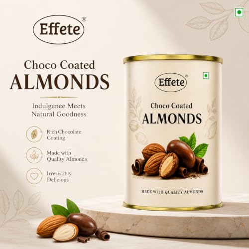 Image of Effete Choco Coated Almonds - 96gm, Chocolaty Dryfruits chocolates packet, Chocolicious Almonds, center filled chocolate, center filled candy, chocolates gift pack, chocolate box