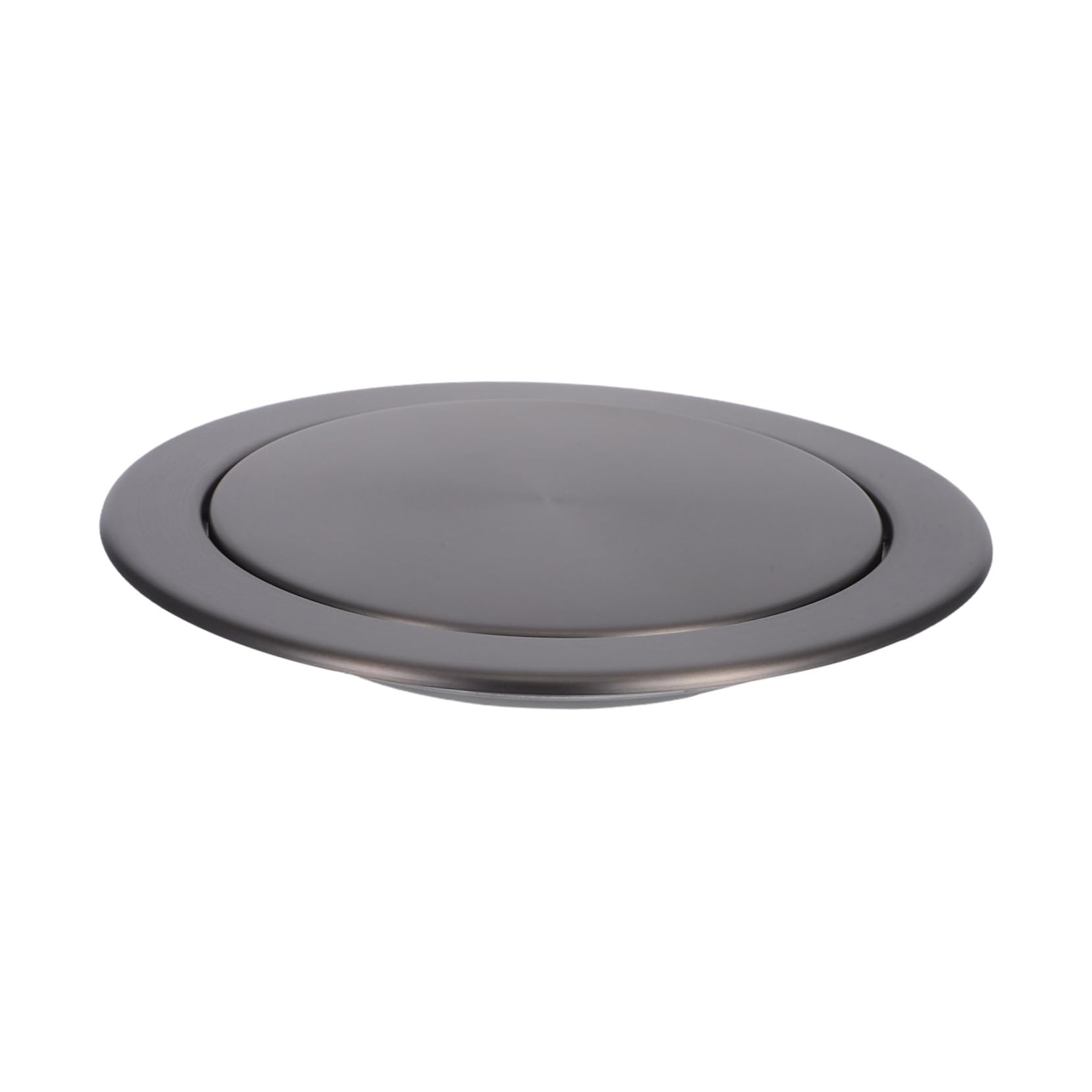 Cabilock Round Trash Can Lid: Waste Chute Lid Recessed Counter Top Cover Countertop Stainless Steel Balance Flap Cover Swing Trash Can Accessories
