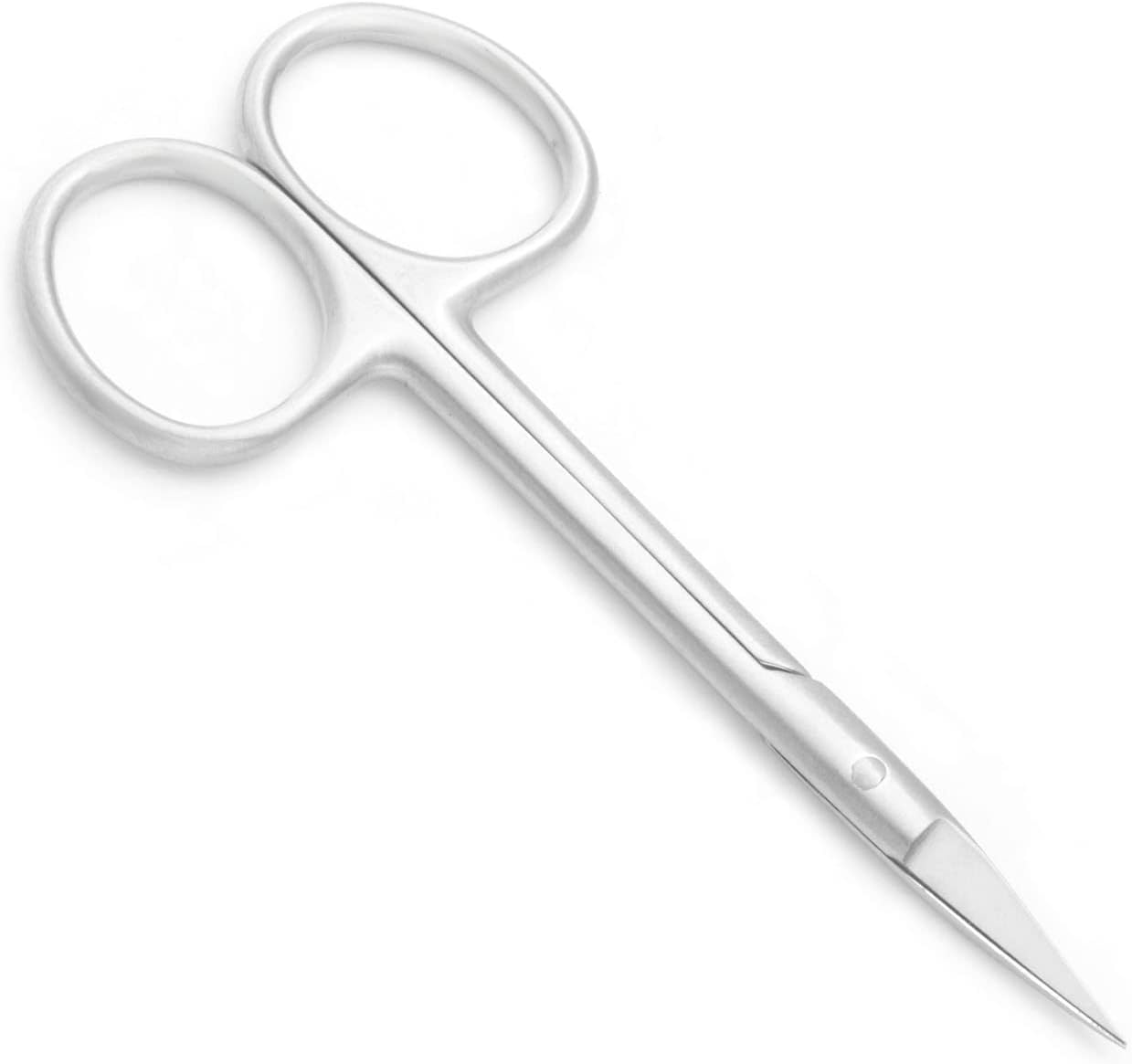 Cuticle Nail Scissors - Stainless Steel Precision Manicure Scissor - Extra Pointed Straight Curved Fingernail Scissor (Straight Piont)