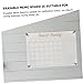 VILLCASE Acrylic Weekly Plan Erasable Memo Board 16x12 Inch Display Board for Home Office School Markers