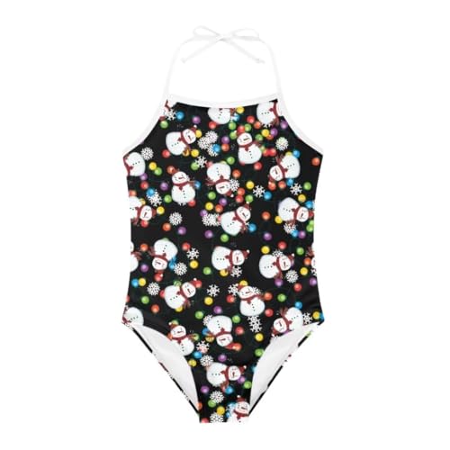 Image of Christmas Kids One-Piece Swimsuits Beach Swimwear Bathing Suit for 3-10 Years Girls