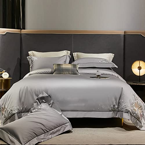 Parure de lit coton brodé Argento résistant pour un confort durable