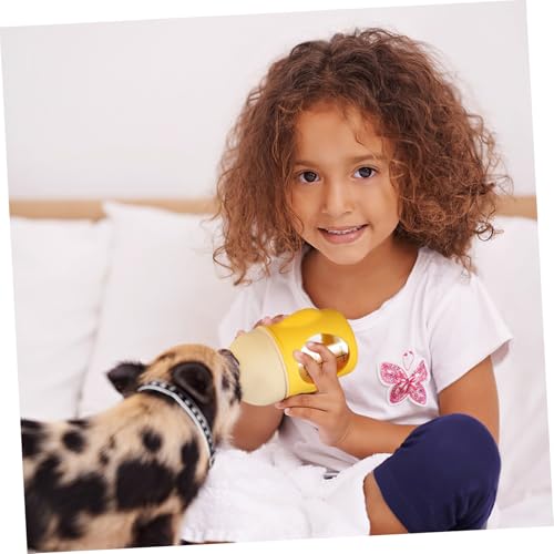 Abaodam Babyflasche Welpenflasche 80 Ml aus Bpa Freiem Kunststoff mit Milchflussventil für Neugeborene Katzen und Welpen in Reisegröße