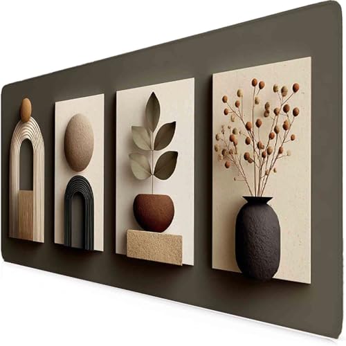 Tapis de souris XXL gris 600x300mm moderne en caoutchouc pour bureau