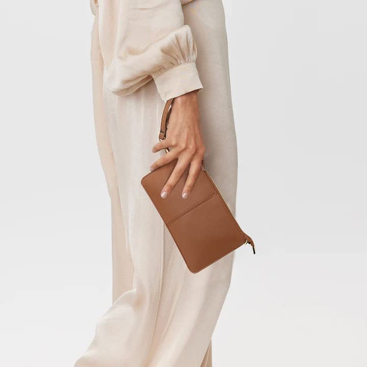 Image of Uromee Wristlet Wallet Clutch Purses for Women Genuine Leather Crossbody Bag Handbag with Detachable Shoulder Chain