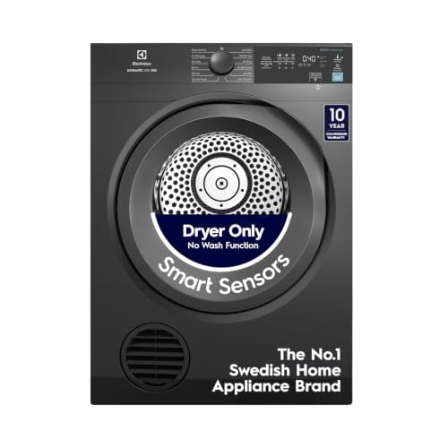 Electrolux 8.5Kg Vented Dryer Machine for Clothes, Reverse Tumbling, Smart Sensors, Colour Care, Drying Only - No Washing Function, UltimateCare 300, EDV854N3SB, Dark Silver
