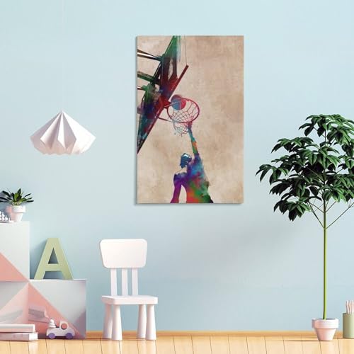 Poster basket-ball POLIUAWS : Décoration murale design pour chambre d'ado - 2