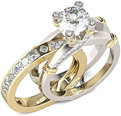 Jeulia Diamond Band Rings for Women cz Sterling Silver Interchangeable Ring Sets Wedding Engagement Anniversary Promise Ring Bridal Sets