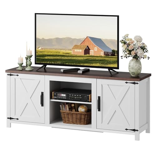 WLIVE Modern Farmhouse TV Stand for TVs up to 65",