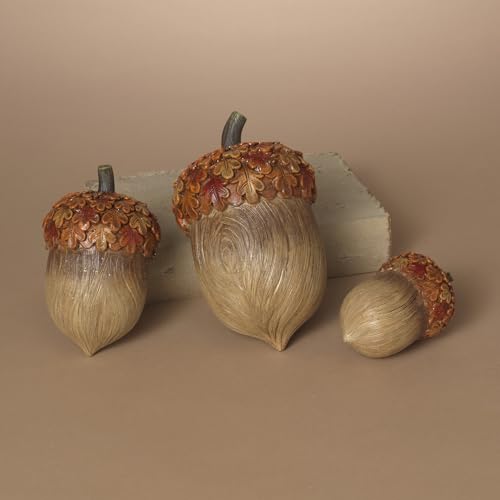 One Holiday Way Set of 3 Rustic Brown Large Decorative