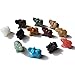 Set of 12 Lucky Gemstone Elephants Statues Feng Shui Figurine Home Decor Gift