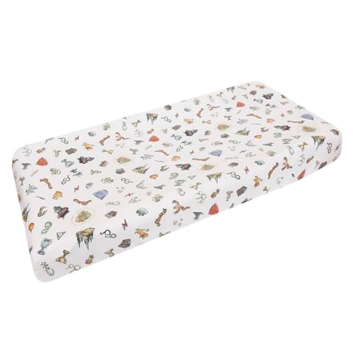 Image of Copper Pearl Premium Knit Changing Pad Cover : Soft, Stylish, and Universal Fit for All Standard Diaper Changing Pads, Trendy Design Changing Pad Covers, Wizarding World™