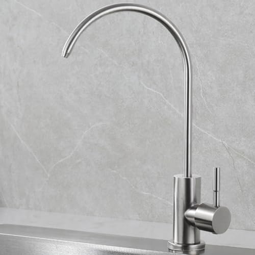 Robinet évier cuisine filtre eau potable mitigeur brossé rotatif