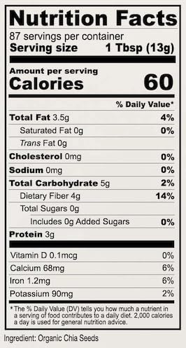 Anthony'S CI-SU3F-OCEA Organic Chia Seed, 2.5 Lb thumb #3