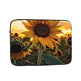 Portable et pratique : ce sac pour ordinateur portable imprimé tournesol de ferme dispose d'un design fin et léger, ce qui le rend facile à transporter. Il peut être facilement placé dans un sac à dos, une mallette ou un sac de rangement pour un accès pratique et un rangement efficace, adapté pour le travail, les voyages et une utilisation quotidienne