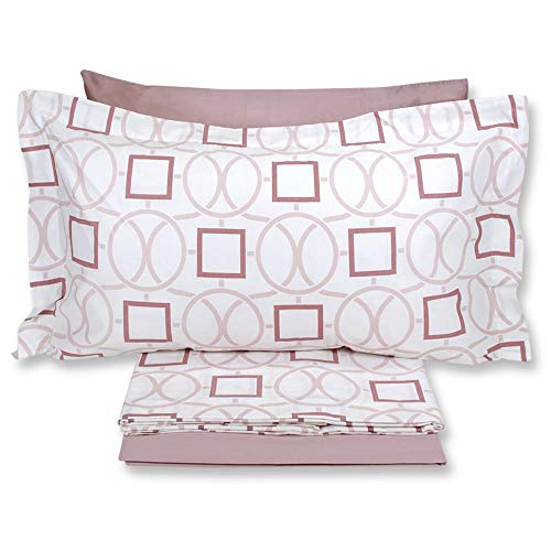 THEAILATI - Juego de sábanas Zara de 2 plazas y 4 fundas de almohada maestri Cotonieri Home - Cipria