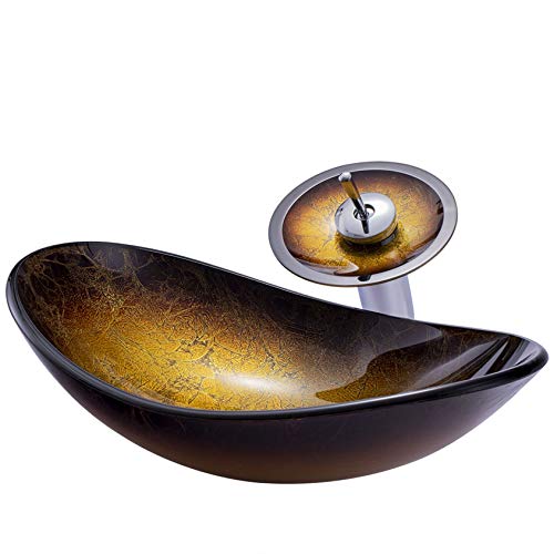 Lavabo artistique en verre trempé pour rénover votre salle de bain de maison ou d'hôtel