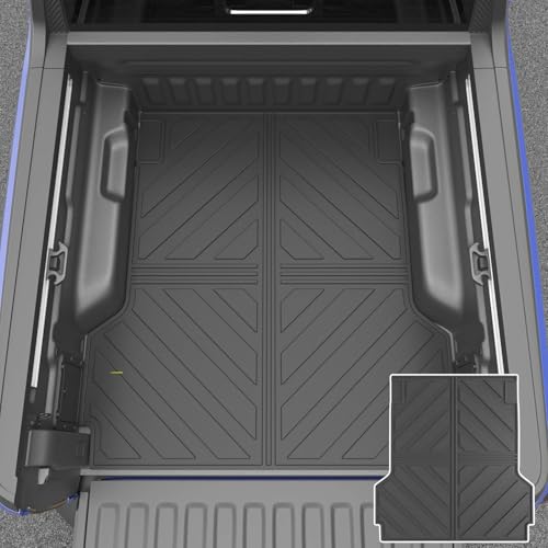 powoq Truck Bed Mat Compatible with 2022-2024 Ford Maverick Truck Bed Liner Protector Cargo Mat TPE All Weather Cargo Liner Replacement for 2022 2023 2024 Ford Maverick Accessories(Bed Mat)
