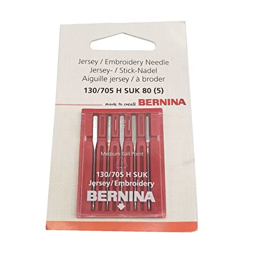 Aiguilles broderie Bernina Honeysew 130/705 H SUK 80 pour éviter les trous dans le jersey