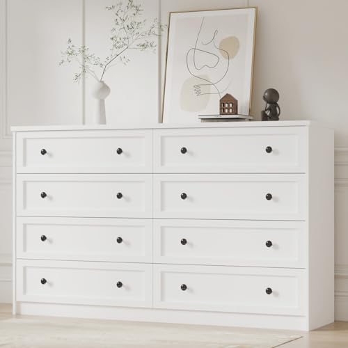 CHUWELL 8 Drawer Double Dresser for Bedroom, 55.1