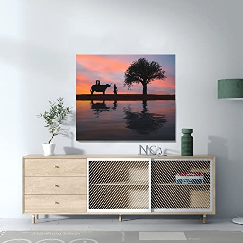 Tableau éléphant coucher de soleil pour raviver un mur blanc triste 69x60 - 3
