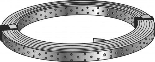 Feuillard Galvanisé 40x2mm X 10m - Acier Z275 - Perforé Pour Charpente Et Construction