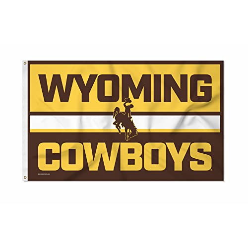 Rico Industries NCAA Wyoming Cowboys Bold 3' x 5' Banner Flag Single Sided - Indoor or Outdoor - Home Décor
