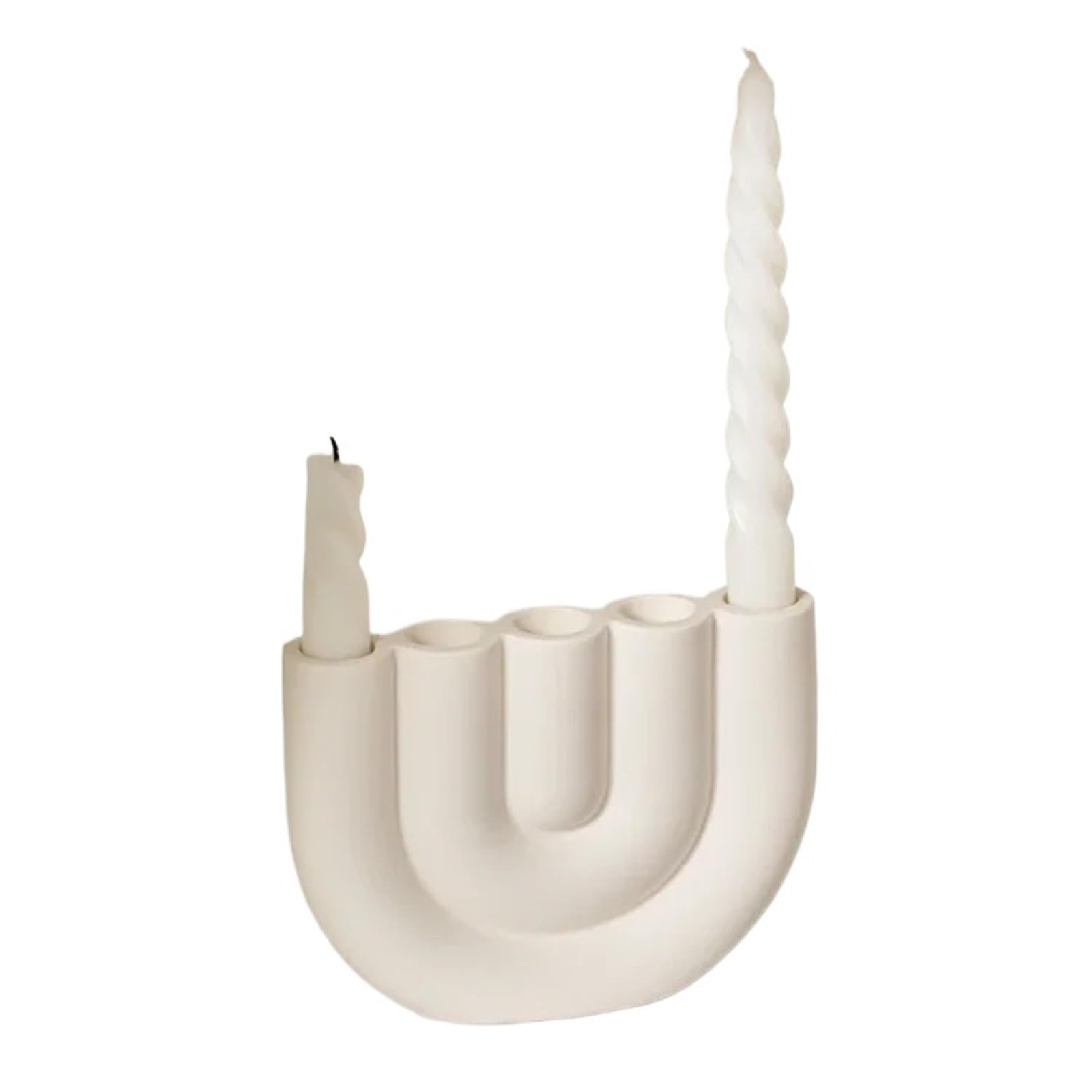 1Pair Candlestick Holder Ceramic Ornament Photography Home Decoration Candle Decor Candelabra for Candle(Size4)