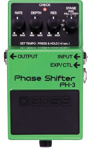 Intervento di 15 db per banda BOSS PH-3 Pedale Effetti Phase Shifter per Chitarra, Pedale compatto con versatili effetti phasing BOSS vintage e moderni