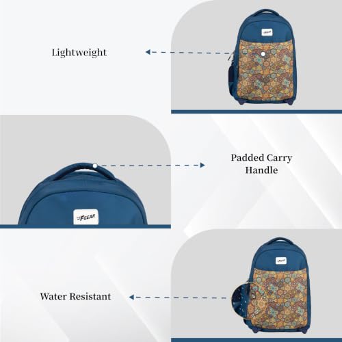 Image of F Gear Ryto Black 35L School Backpack with 3 Spacious Compartments, 1 Front Pocket & Side Bottle Holder, Airflow Padded Back, Lightweight & Durable Bag for School, Tuition, Travel and Work