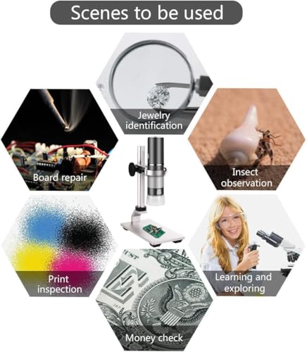 Image of Jiusion 4K WiFi USB Digital Handheld Microscope with Professional Stand