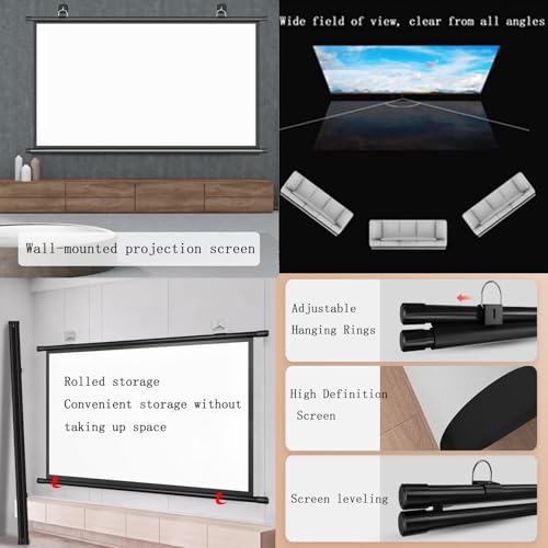 Pantalla de proyector montaje pared 60 pulgadas 16:9 miniatura 2