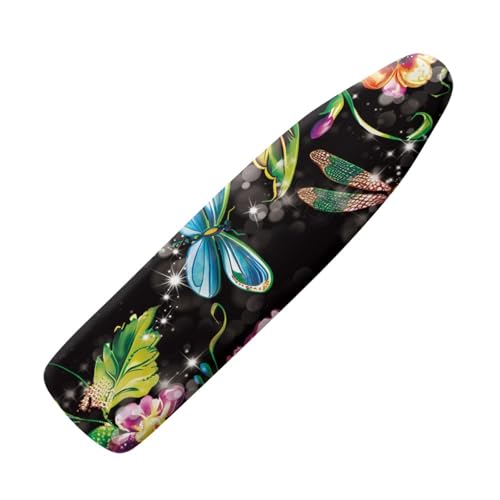 Funda Tabla de Planchar Mariposa Azul Negro Funda Plancha Universal Ajustable Montaje Fácil con Elástico Fundas Tabla de Planchar Refleja Calor Ironing Board Cover Plancha Rápido 120x40cm