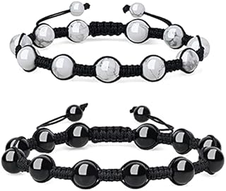 COAI Handmade Couples Genuine Stone Braided Bracelets