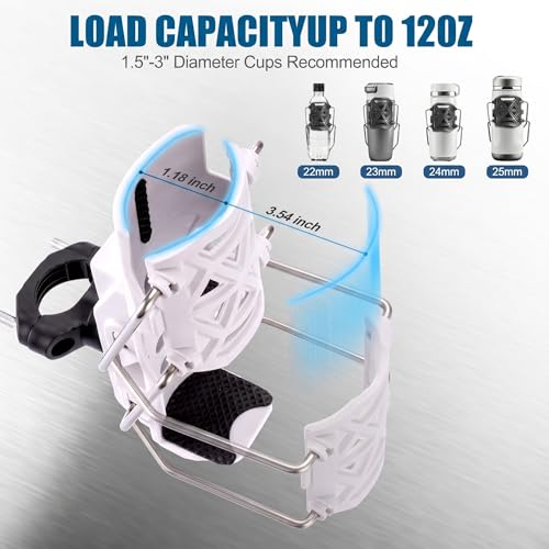 Portavasos adaptable para moto y bicicleta blanco miniatura 2