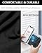 Sunpour Small Wristlet Wallets for Women Keychain Wristlet Wallet RFID Blocking Key Chain Wallet With Zipper Coin Pocket,2 Id Window(Black)