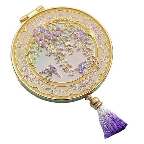 Espejos Compactos Plegables,Accesorios De Asa Ergonómica Curvada - Espejos de Maquillaje Compactos - Para Mujeres, Adultos, Niños, Familia, Amigos, Hogar, Interiores, Exteriores, Viaje y Desplazamient