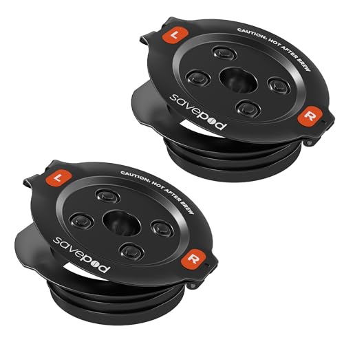 SavePod Coffee Pod Maker with Reusable Coffee Pods, Compatible with Keurig and K-Cup Coffee Machines, Smart, Easy to Use & Convenient (Black Ring)