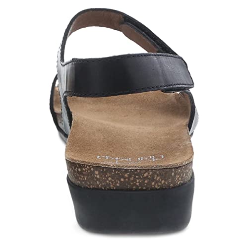 Dansko Women's Ronda Black Waxy Burnished Cork Sandals 8.5-9 M Us #TOP5