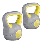 Gorilla Sports, Stylish Kettlebell, 2 - 20 kg, Plastic - Fitness Kettlebell, F: 8 kg (4 kg + 4 kg).