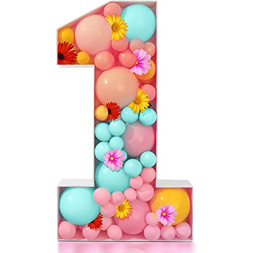 Wwdz 39Inch Marquee Number, Mosaic Numbers For Balloons, Mosaic Balloon Frame, Number Balloon 0-9 For Birthday Decor Anniversary Decorations, Large Giant Cardboard Numbers, Balloon Arch Kit #TOP20
