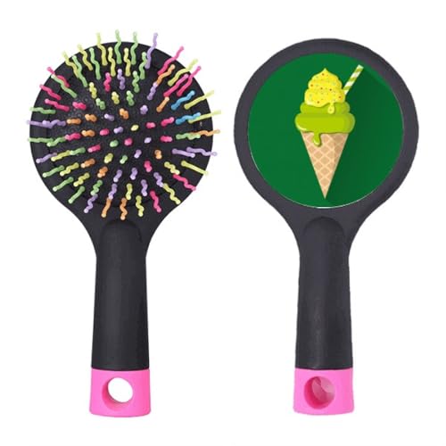 Brosse à cheveux démêlante matcha avec coussin pour un soin capillaire doux