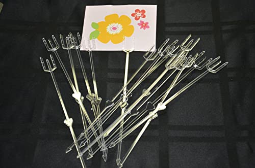 Image of Oasis Stick Card Holder, Plastic Straight Head Card Holder, For Holding Wishing & Visitng Cards, For Floral Arrangement, Floral Bouquet, Table Decoration (24cm, 4405-100nos)
