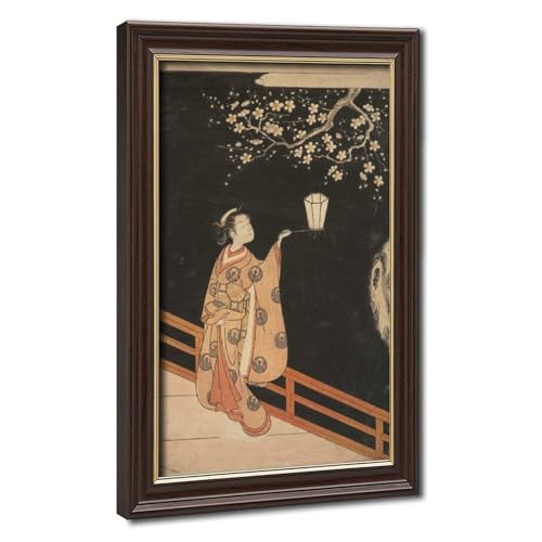 Impression sur toile fleurs de cerisier Suzuki Harunobu pour habiller un mur vide de bureau