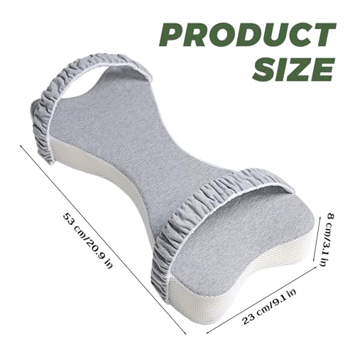 Oreiller de jambe en mousse à mémoire de forme gris pour alignement du corps - 3