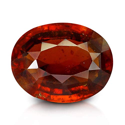 LMDPRAJAPATIS 11.25 Carat / 12.25 Ratti Natural Cylone Gomed Stone Certified Hessonite Garnet A1+ Quality Astrological Oval Shape Loose Gemstone