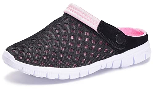 Zuecos Hombres Mujeres Unisex Zapatillas de Playa Sandalias Piscina Vernano Zapatos de Jardín Respirable Malla Casual Pantuflas - Rosa, 41 EU